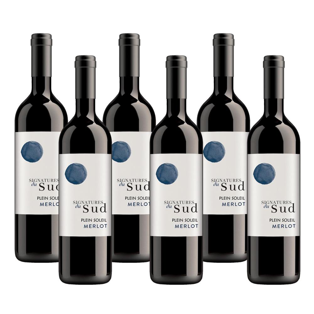 Case of 6 Signatures de Sud Merlot 75cl Red Wine Wine